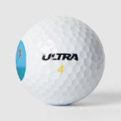 Farbenfrohe Kitesurfkite mit Blue Skies Golf B Golfball (Logo)