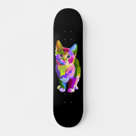 farbenfrohe Kitty Skateboard