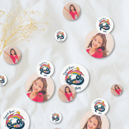 Farbenfrohe Klasse 2025 Abschluss Foto Confetti Konfetti