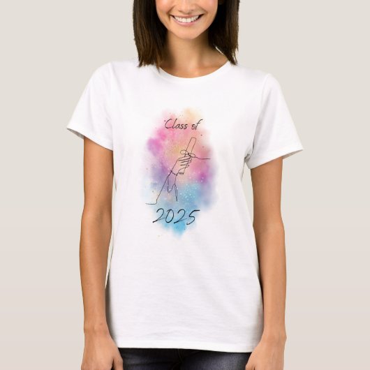 Farbenfrohe Klasse des T-Shirts 2025 (Vorderseite)
