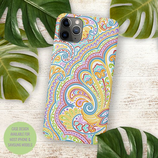 Farbenfrohe Klasse Verziert Paisley Floral Art Mot Case-Mate iPhone Hülle