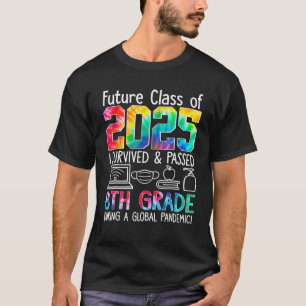 Farbenfrohe Klasse von 2028 Fünfte Klasse zurück z T-Shirt