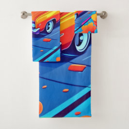 Farbenfrohe Klassik Ride Design Badhandtuch Set