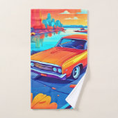 Farbenfrohe Klassik Ride Design Badhandtuch Set (Handtuch)