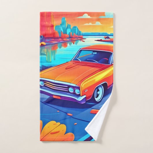 Farbenfrohe Klassik Ride Design Badhandtuch Set (Handtuch)
