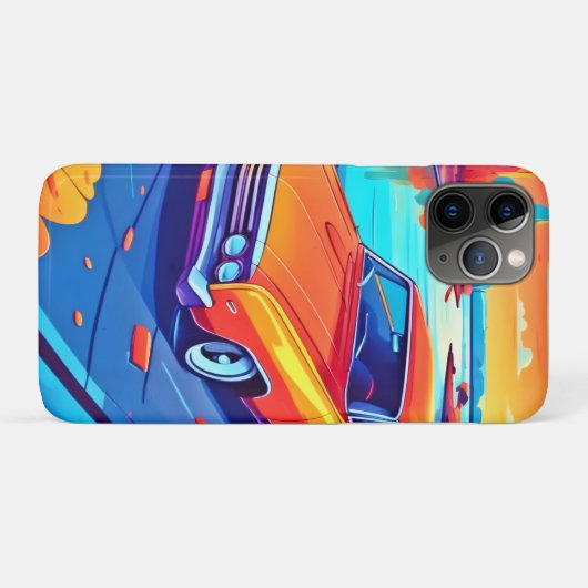 Farbenfrohe Klassik Ride Design Case-Mate iPhone Hülle (Rückseite (Horizontal))