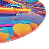 Farbenfrohe Klassik Ride Design Schneidebrett (Ecke)
