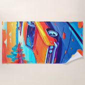 Farbenfrohe Klassik Ride Design Strandtuch (Vorderseite)