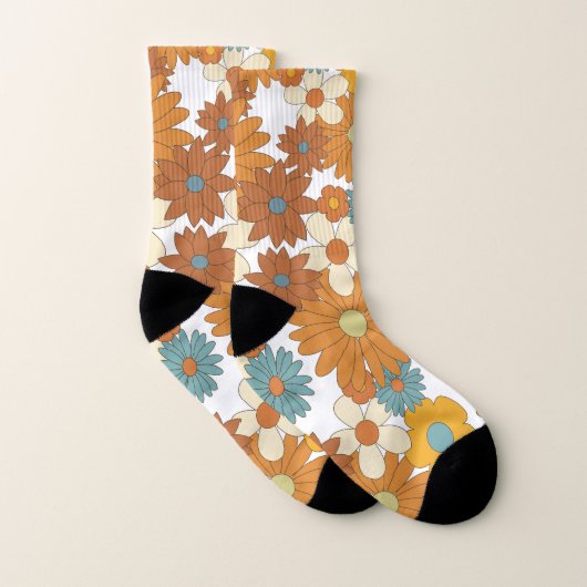 Farbenfrohe klassische Blume Socken (Paar)