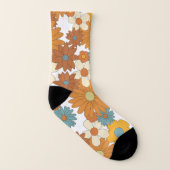 Farbenfrohe klassische Blume Socken (Links - Innen)