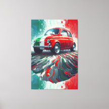 Farbenfrohe klassische Fiat 500