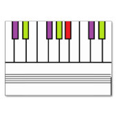 Farbenfrohe Klaviertasten Kinder Party Place Name  Tischnummer (Rückseite)