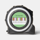 Farbenfrohe Klaviertasten Musik Kinder Personalisi Maßband (Vorderseite)