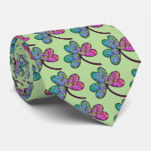 Farbenfrohe Kleeblatt-Krawatte Krawatte (Gerollt)