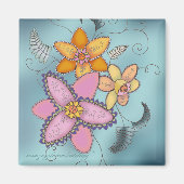 Farbenfrohe Kleidung Magnet (Vorne)