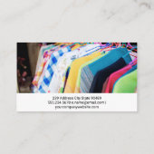 Farbenfrohe Kleidung | QR-Code Visitenkarte (Rückseite)