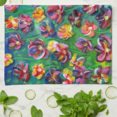 Farbenfrohe kleine Blume Originelles Kunstwerk Geschirrtuch (Gefaltet)