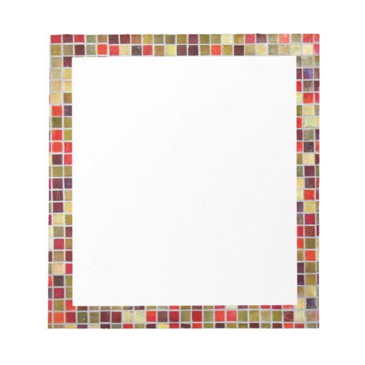 Farbenfrohe kleine Fliesen Notizblock (Vorderseite)