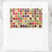 Farbenfrohe kleine Fliesen Rechteckiger Aufkleber (Tasche)