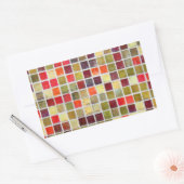 Farbenfrohe kleine Fliesen Rechteckiger Aufkleber (Umschlag)