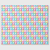 Farbenfrohe kleine Geister Geschenkpapier (Flach)