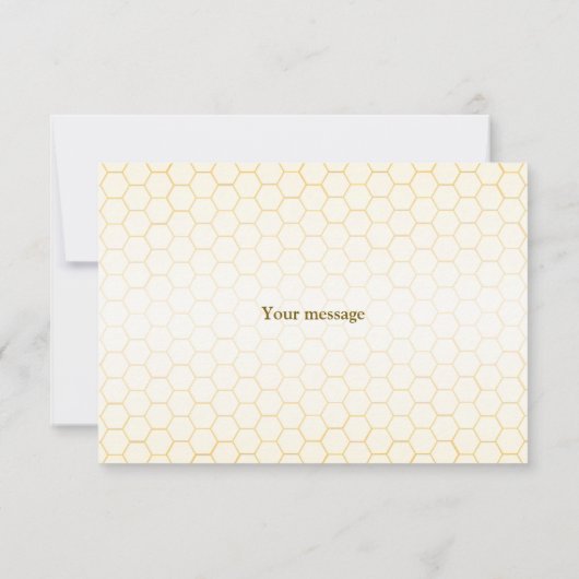 Farbenfrohe kleine Honey Bee Baby Dusche Niedlich Dankeskarte (Rückseite)