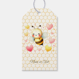 Farbenfrohe kleine Honey Bee Baby Dusche Niedlich Geschenkanhänger