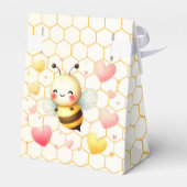 Farbenfrohe kleine Honey Bee Baby Dusche Niedlich Geschenkschachtel (Rückseite)