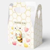 Farbenfrohe kleine Honey Bee Baby Dusche Niedlich Geschenkschachtel (Geöffnet)