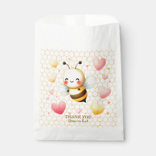 Farbenfrohe kleine Honey Bee Baby Dusche Niedlich Geschenktütchen (Vorderseite)
