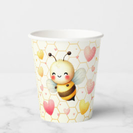 Farbenfrohe kleine Honey Bee Baby Dusche Niedlich Pappbecher