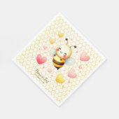 Farbenfrohe kleine Honey Bee Baby Dusche Niedlich Serviette (Ecke)