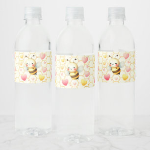 Farbenfrohe kleine Honey Bee Baby Dusche Niedlich Wasserflaschenetikett