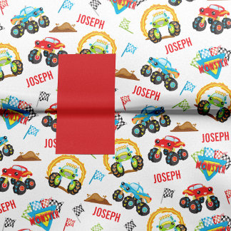Farbenfrohe kleine Junge Monster Trucks Muster Seidenpapier