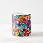 Farbenfrohe kleine Kreise Original Artwork Kaffeetasse (Mittel)