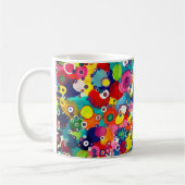 Farbenfrohe kleine Kreise Original Artwork Kaffeetasse (Links)