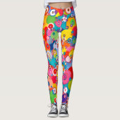 Farbenfrohe kleine Kreise Original Artwork Leggings (Vorderseite)