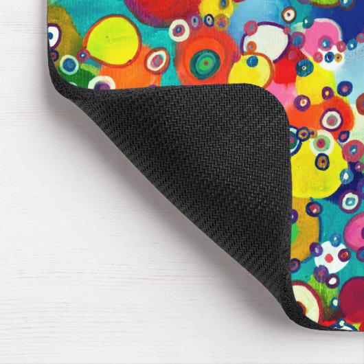 Farbenfrohe kleine Kreise Original Artwork Mousepad (Ecke)