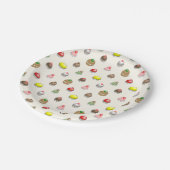 Farbenfrohe kleine Kuchen Pappteller (Schrägansicht)