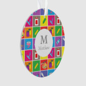 Farbenfrohe kleine künstlerische Muster Kids Room  Ornament (Vorderseite)