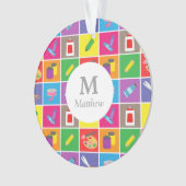 Farbenfrohe kleine künstlerische Muster Kids Room  Ornament (Vorderseite)