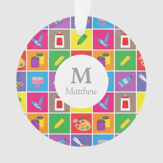 Farbenfrohe kleine künstlerische Muster Kids Room  Ornament (Vorderseite)