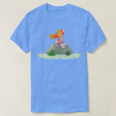 Farbenfrohe kleine Meerjungfrau mit Babyvogel T-Shirt (Design vorne)