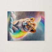 Farbenfrohe kleine Niedliche Löwe Puzzle (Horizontal)
