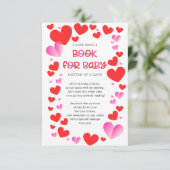 Farbenfrohe kleine süße Bücher für die Babynahrung Begleitkarte (Stehend Vorderseite)