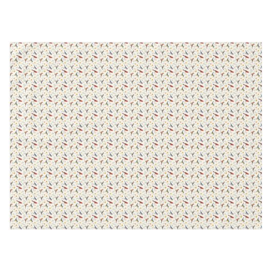 Farbenfrohe kleine Vögel Tischdecke (Vorderseite (Horizontal))