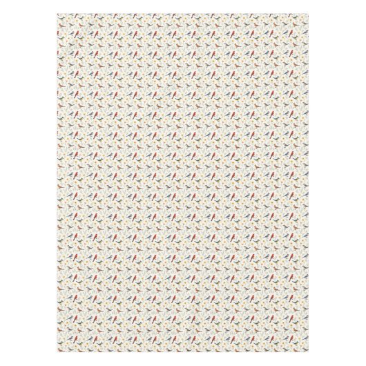 Farbenfrohe kleine Vögel Tischdecke (Vorderseite)