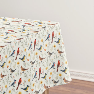 Farbenfrohe kleine Vögel Tischdecke
