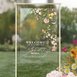 Farbenfrohe kleine Wildblumen Brautparty Empfang Acrylschild<br><div class="desc">Mit diesem herrlichen Begrüßungsschild aus Acryl verleihen Sie Ihrem Brautparty einen böhmischen Charme. Mit fett weißer Typografie und romantischen Grafiken winziger bunter Wildblumen verbindet es wunderbar das Wesen der Natur mit moderner Eleganz. Dieses luxuriöse und einzigartige Schild garantiert einen unvergesslichen und einladenden Eingang, der den Geist Ihres besonderen Tages perfekt...</div>