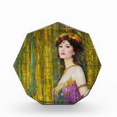 Farbenfrohe Klimt Style Collage Porträt der Frau Fotoblock (Vorderseite)